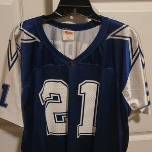 Wilson Blue and Silver Football Jersey